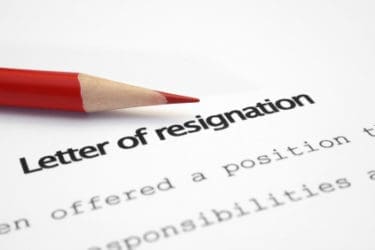 letter of resignation